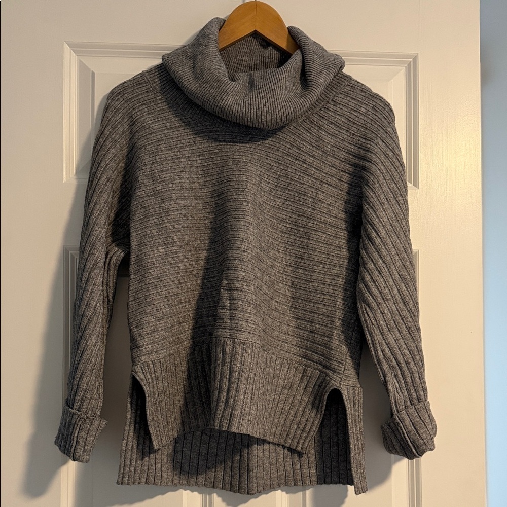 Anthropologie Gray Cowl Neck Sweater